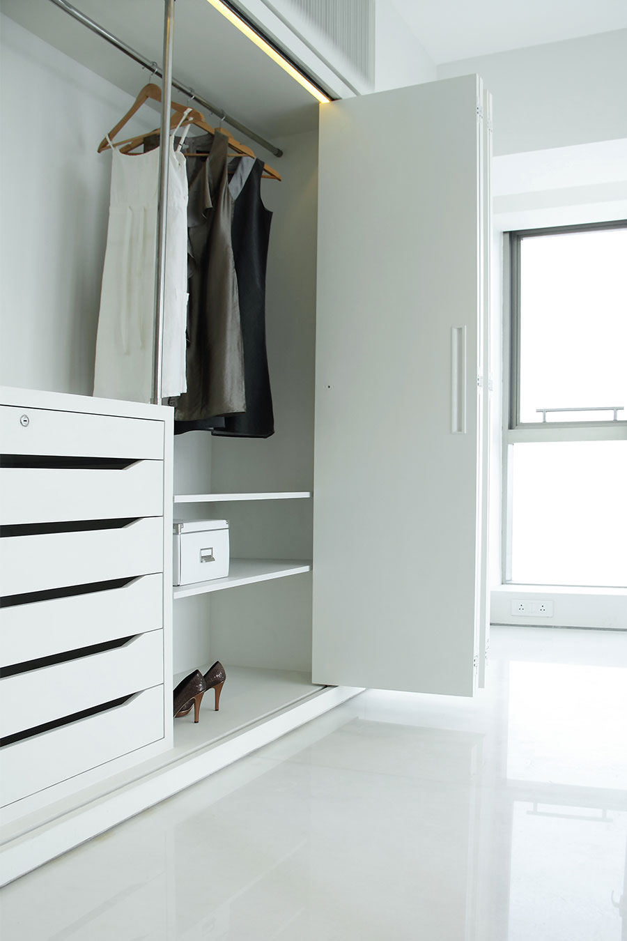 Apartment by the Bay Bedroom • WE Design Studio • Architects & Interior Designers in India