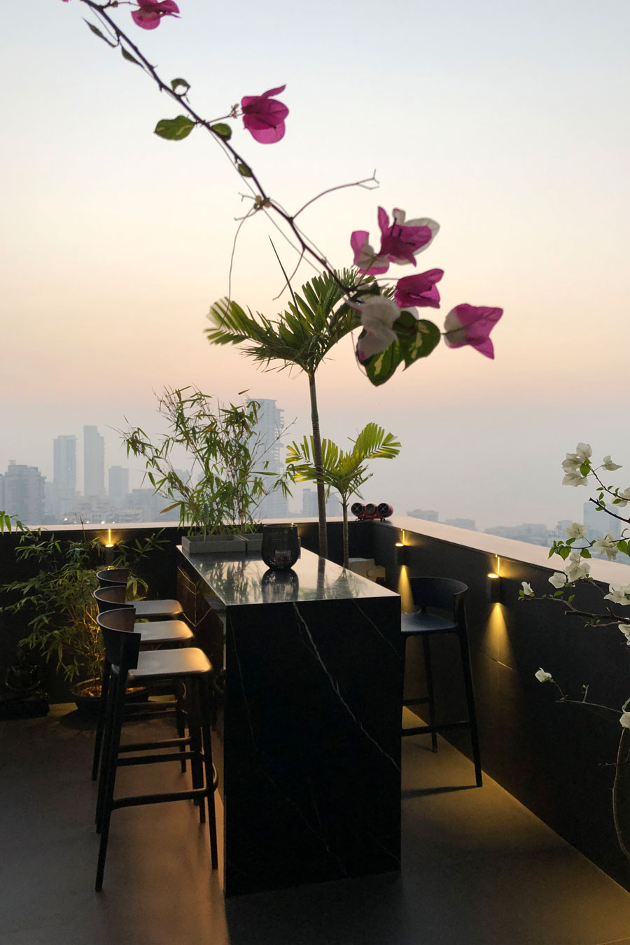 Apartment by the Bay Living Rooftop Bar • WE Design Studio • Architects & Interior Designers in India • WE Design Studio • Architects & Interior Designers in India