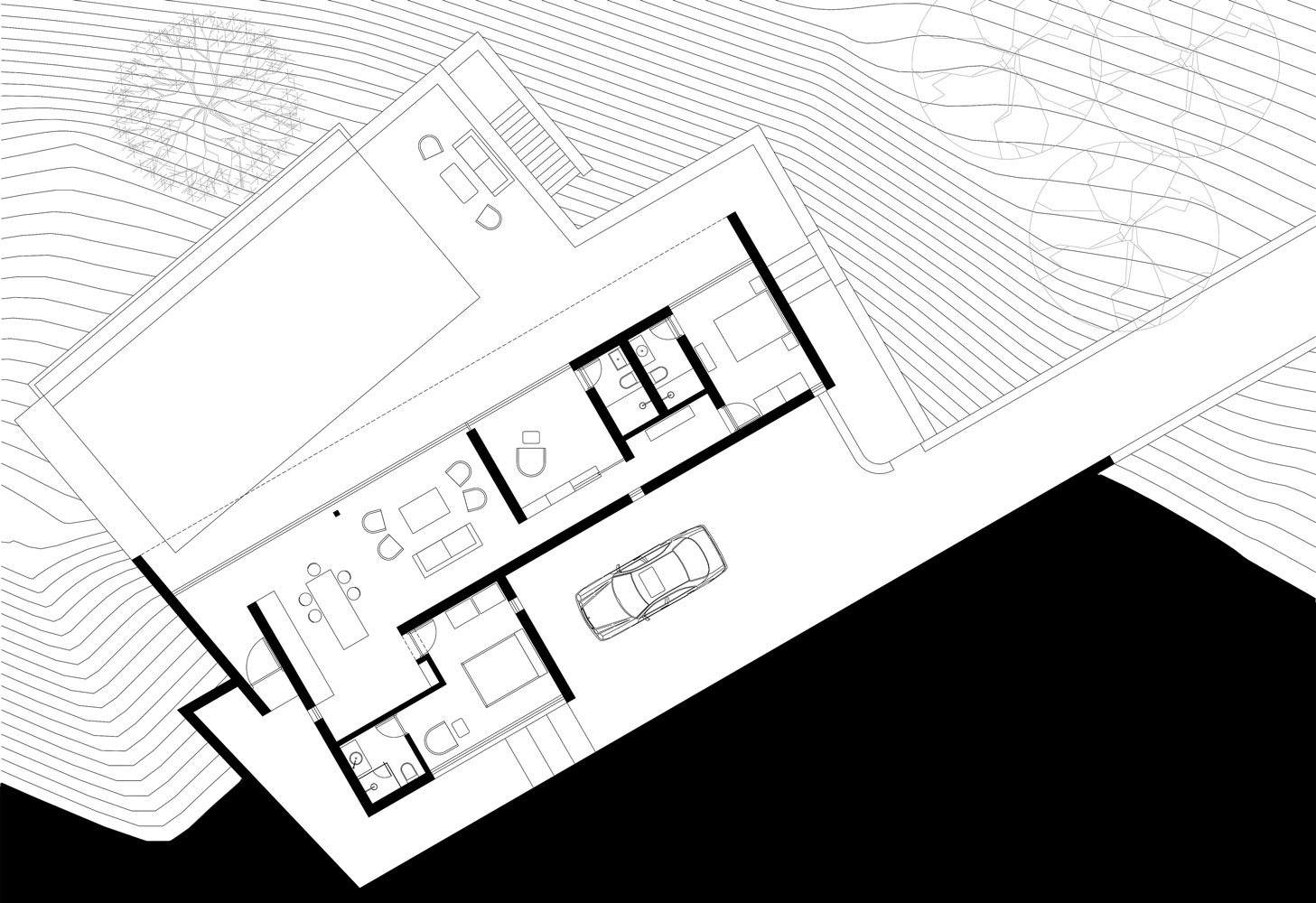 House on the Hill Design Studio House on the Hill Ground Floor Plan • WE Design Studio • Architects & Interior Designers in India